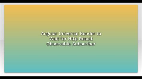 wait for observable angular.
